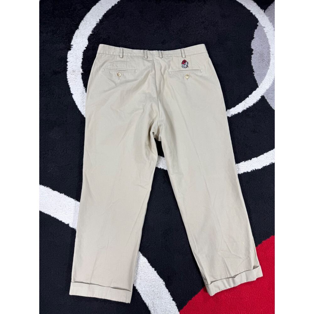 Peter Millar Pants Mens 38x26 Tan Chino Pima Cotton UGA Georgia Bulldogs NCAA